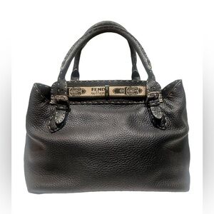 COPY - Fendi Brown Selleria Lavorazione A Mano Leather Handbag.